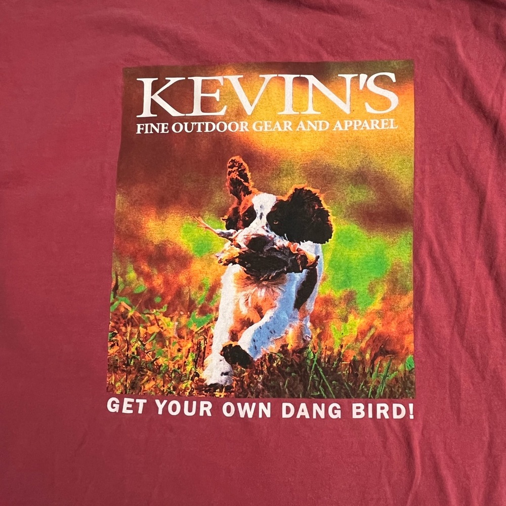 Mens comfort colors tee size xlarge printed with dog Kevin’s Sporting goods